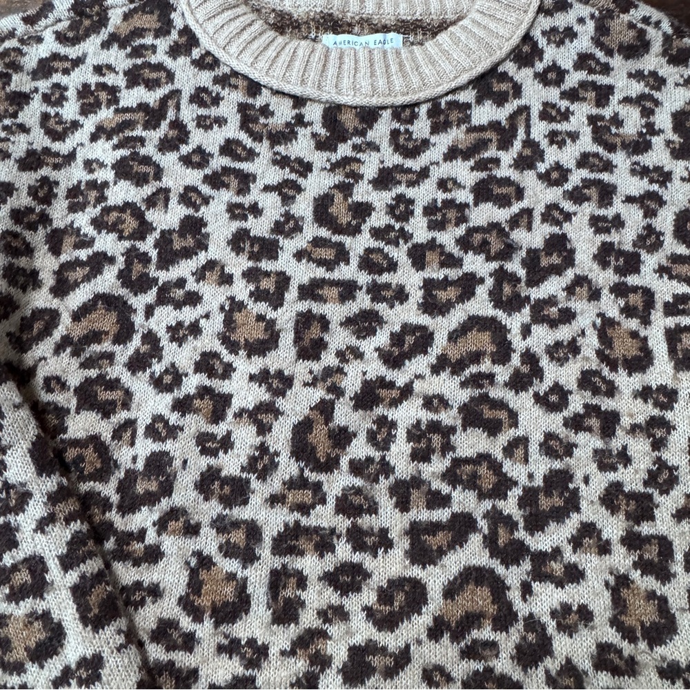 American Eagle Outfitters Leopard Print Sweater - Picture 3 of 5